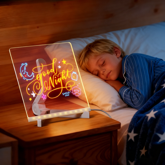 Kids LED Drawing Board 🎉 50% OFF Holiday Sale! ✨ Light-Up Acrylic Dry Erase Board for Creative Fun
